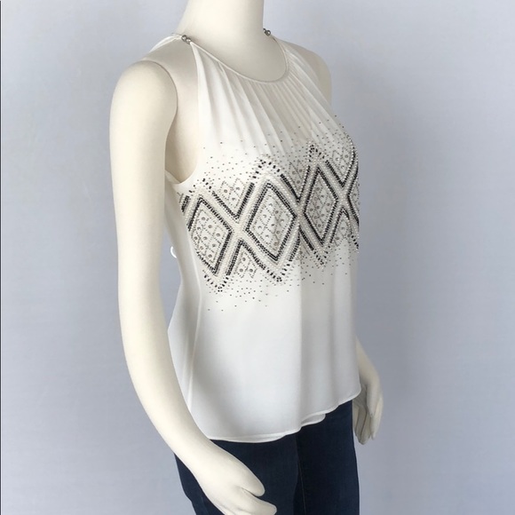 NWT WHBM Beaded Dressy Sheer Top.. Size XS - Picture 9 of 15